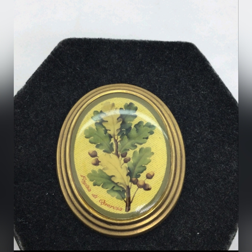 Vintage Two Women SF Foglia di Quercia Brooch